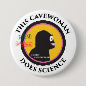 Smart Gear Science Caveoman STEM Ronde Button 7,6 Cm (Voorkant)