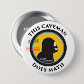 Smart Gear Wiskunde Caveman STEM Ronde Button 7,6 Cm (Voorkant /achterkant)