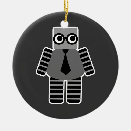 Smart Geek Robot Keramisch Ornament (Voorkant)