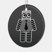 Smart Geek Robot Keramisch Ornament (Links)