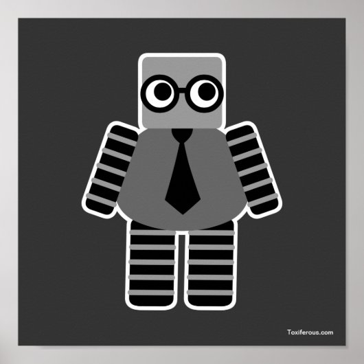 Smart Geek Robot Poster (Voorkant)