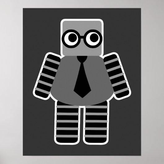 Smart Geek Robot Poster (Voorkant)