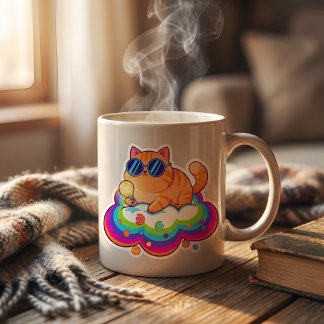 Smart Ginger Cat with Lightbulb - Funny Big Idea B Ronde Button 5,7 Cm