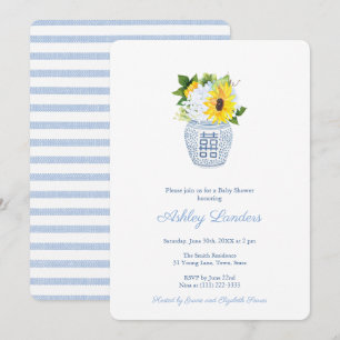 Smart Ginger Jar Sunflower Baby shower Kaart