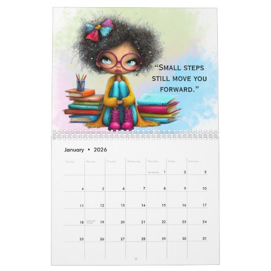 Smart Girl Motivational Study Wall Calendar 2026 Kalender (Jan 2026)