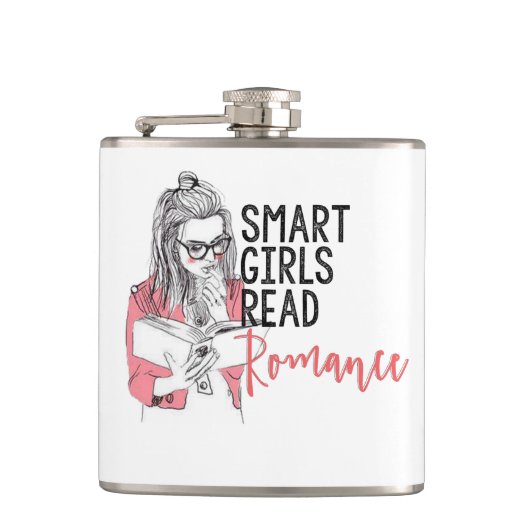 Smart Girls Lees de Romance fles Heupfles (Voorkant)