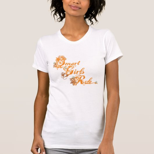 Smart Girls Rule oranje T-shirt (Voorkant)