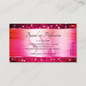 Smart Girly Roze Glitter Lichtgevende Sterren Init Visitekaartje (Achterkant)