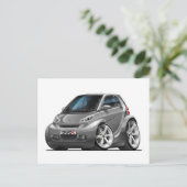 Smart Grey Car Briefkaart (Staand voorkant)