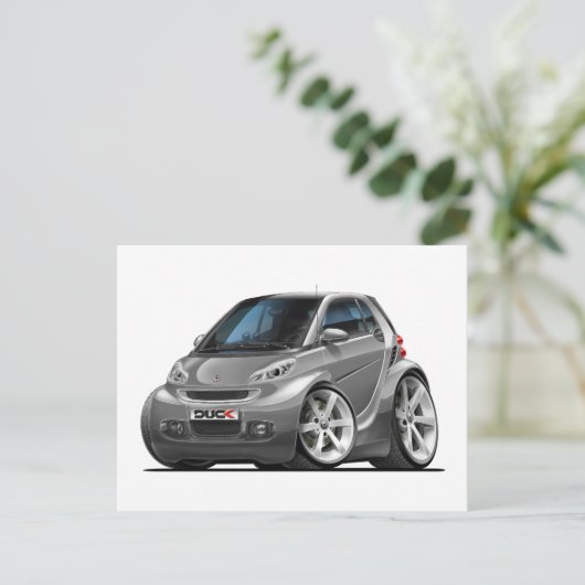 Smart Grey Car Briefkaart (Staand voorkant)