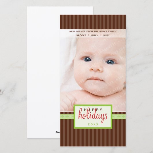 SMART HOLIDAY PHOTOCARD:: wegwijzer 2P Feestdagenkaart (Voorkant / Achterkant)