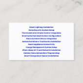 Smart Home-installatieservices Visitekaartje (Achterkant)