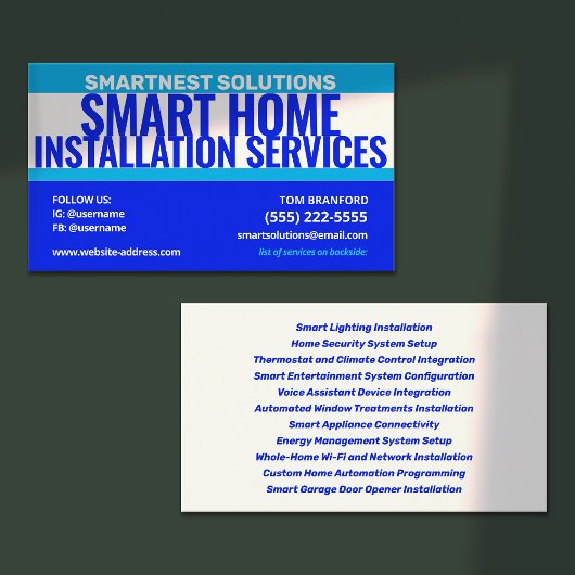 Smart Home-installatieservices Visitekaartje