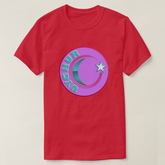 SMART INTERPRETATIE FROM THE UYGHUR FLAG T-SHIRT (Design voorkant)