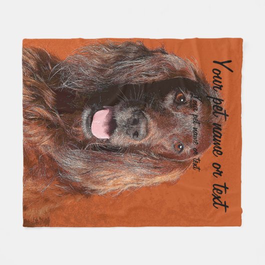 Smart Irish Setter Dog Fleece Deken (Voorkant (Horizontaal))