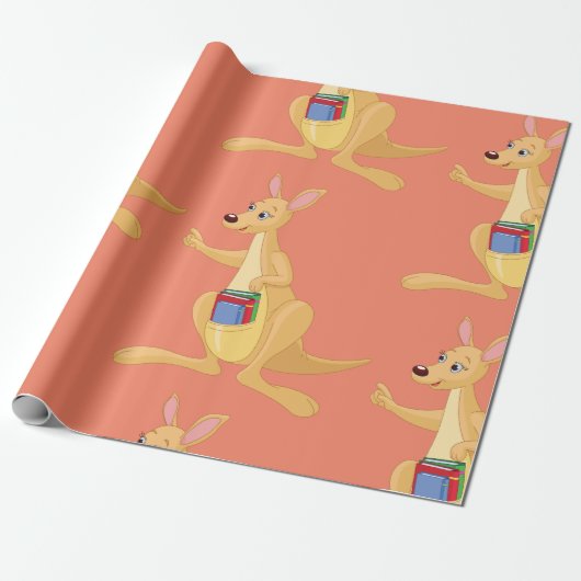 Smart Kangaroo Cadeaupapier (Uitgerold)