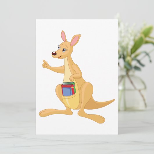 Smart Kangaroo Uitnodiging (Staand voorkant)