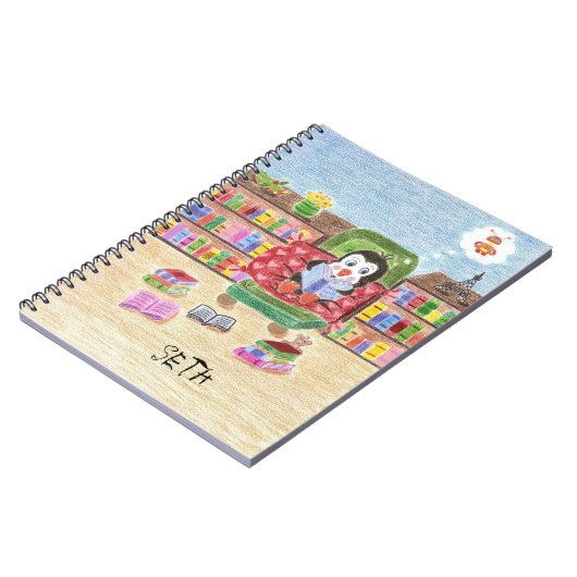 Smart-leespinguïn, aangepast kind notitieboek (Linkerzijde)