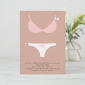 Smart Lingerie Bruids Soiree en Douche Uitnodiging (Staand voorkant)