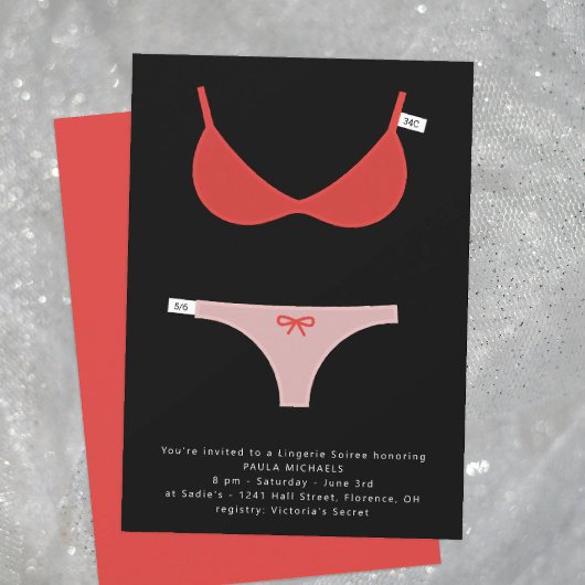 Smart Lingerie Bruids Soiree en Douche Uitnodiging