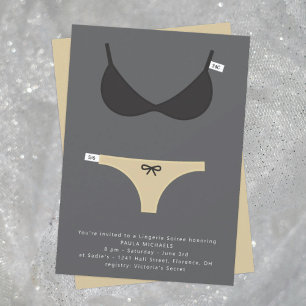 Smart Lingerie Bruids Soiree en Douche Uitnodiging