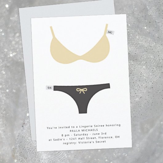 Smart Lingerie Bruids Soiree en Douche Uitnodiging