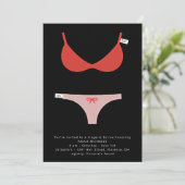 Smart Lingerie Bruids Soiree en Douche Uitnodiging (Staand voorkant)