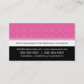  SMART modern eenvoudig schattig classy roze zwart Visitekaartje (Achterkant)