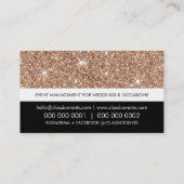 SMART modern eenvoudig schattig roos gouden glitt Visitekaartje (Achterkant)