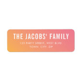 SMART moderne ombre roze gele gradiënt Etiket (Voorkant)