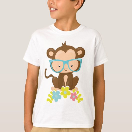 Smart Monkey Kinderen Hanteert TAGLESS® T-Shirt (Voorkant)