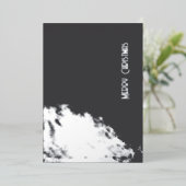 Smart Monochrome Gritty Heldere Kerstverlichting Folie Feestdagenkaart (Staand Voorkant)