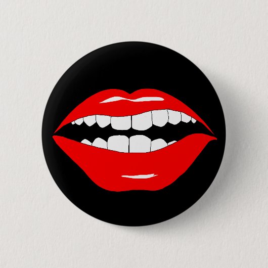 Smart Mouthy Mouth Ronde Button 5,7 Cm (Voorkant)