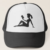 Smart Nerdy Mud Flap Girl Trucker Hat Trucker Pet (Voorkant)