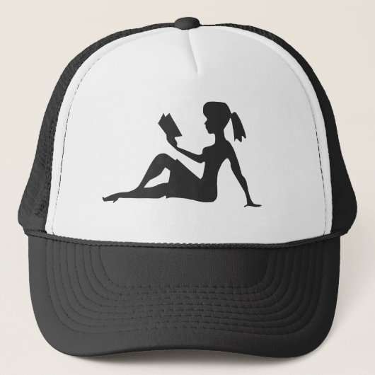 Smart Nerdy Mud Flap Girl Trucker Hat Trucker Pet (Voorkant)