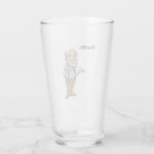 Smart Old Man Cartoon, Grappige Ouderenwijsheid Glas (Achterkant)