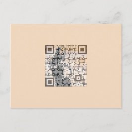 Smart Oranje Shades Monochrome Indie Song Qr Code Briefkaart