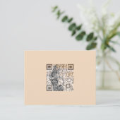 Smart Oranje Shades Monochrome Indie Song Qr Code Briefkaart (Staand voorkant)