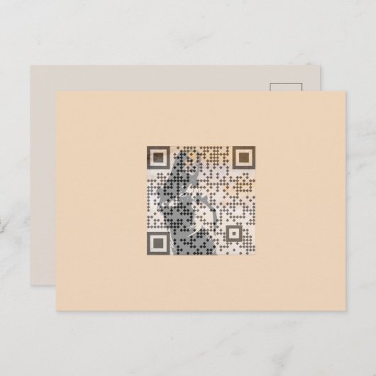Smart Oranje Shades Monochrome Indie Song Qr Code Briefkaart (Voorkant / Achterkant)