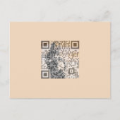 Smart Oranje Shades Monochrome Indie Song Qr Code Briefkaart (Voorkant)