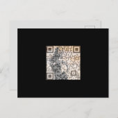 Smart Oranje Shades Monochrome Indie Song Qr Code Briefkaart (Voorkant / Achterkant)