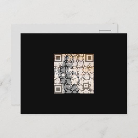 Smart Oranje Shades Monochrome Indie Song Qr Code Briefkaart (Voorkant / Achterkant)