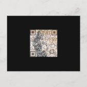 Smart Oranje Shades Monochrome Indie Song Qr Code Briefkaart (Voorkant)
