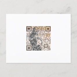 Smart Oranje Shades Monochrome Indie Song Qr Code Briefkaart