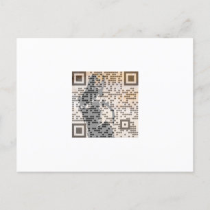 Smart Oranje Shades Monochrome Indie Song Qr Code Briefkaart