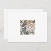 Smart Oranje Shades Monochrome Indie Song Qr Code Briefkaart (Voorkant / Achterkant)