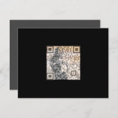 Smart Oranje Shades Monochrome Indie Song Qr Code Kaart (Voorkant / Achterkant)