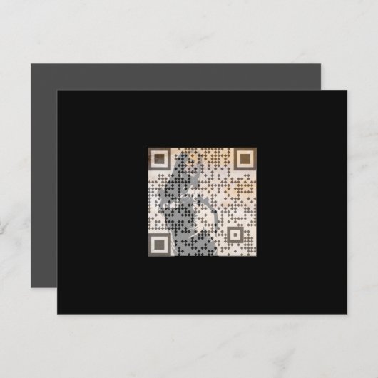 Smart Oranje Shades Monochrome Indie Song Qr Code Kaart (Voorkant / Achterkant)