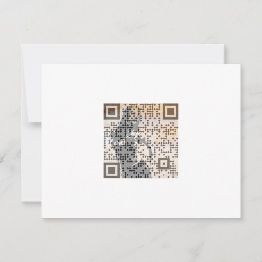 Smart Oranje Shades Monochrome Indie Song Qr Code Kaart (Voorkant)