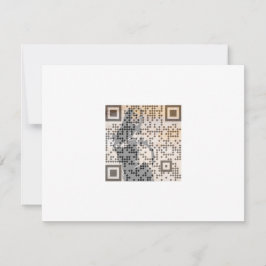 Smart Oranje Shades Monochrome Indie Song Qr Code Kaart